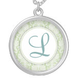 Damask Monogram Necklace