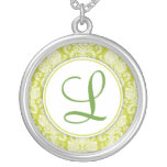 Damask Monogram Necklace