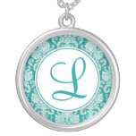 Damask Monogram Necklace