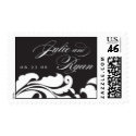 Damask Monogram postage