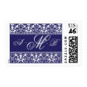 Damask Monogram Postage- Personalize it! stamp