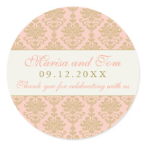Damask Monogram Sticker