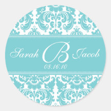 Damask Monogram Sticker- Customize it!