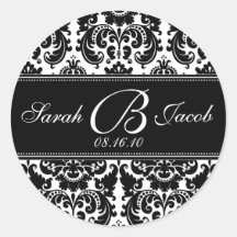 Damask Monogram Sticker- Customize it!