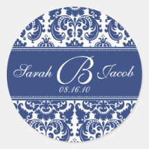 Damask Monogram Sticker- Customize it!