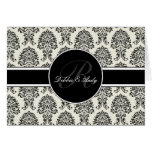 Damask Monogram Wedding Cards cards