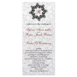 Damask MONOGRAM Wedding program rack cards