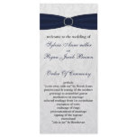 damask "navy blue" Wedding program