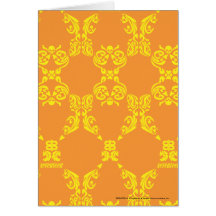 Damask Orange-Yellow Cards