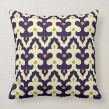 Damask paisley arabesque Moroccan pattern girly Throw Pillow