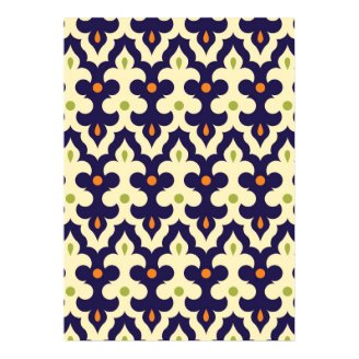 Damask paisley arabesque Moroccan pattern girly Print