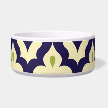 Damask paisley arabesque Moroccan pattern Pet Bowl