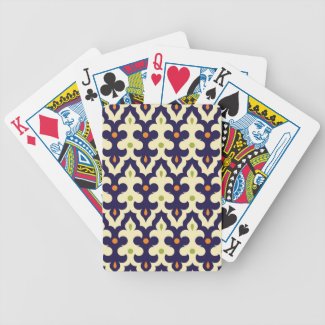 Damask paisley arabesque Moroccan pattern Poker Deck