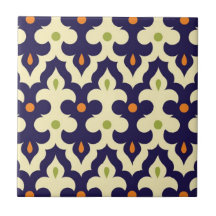 Damask paisley arabesque Moroccan pattern Tiles