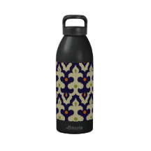 Damask paisley arabesque Moroccan pattern Water Bottles