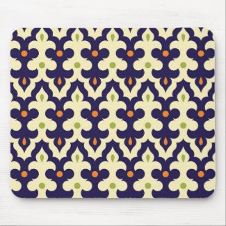 Damask paisley arabesque wallpaper pattern mousepads