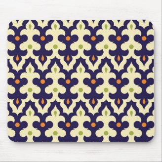 Damask paisley arabesque wallpaper pattern mousepads