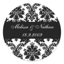 Damask paisley personalised stickers