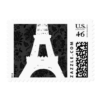 Damask Paris Stamp (black)