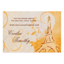 Damask Parisienne: Fall Spice Wedding Website business cards