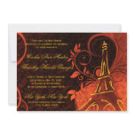 Damask Parisienne - Fiery Punk Rock Wedding Custom Invitations