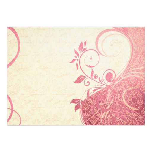 Damask Parisienne - Honeysuckle & Ivory Wedding Invites