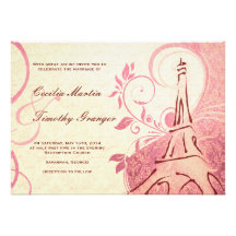 Damask Parisienne - Honeysuckle & Ivory Wedding Personalized Invitation
