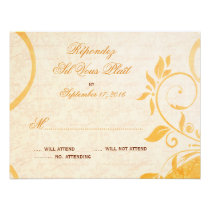 Damask Parisienne - Marmalade & Fall Spice RSVP invitations
