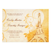 Damask Parisienne - Marmalade & Fall Spice Wedding invitations