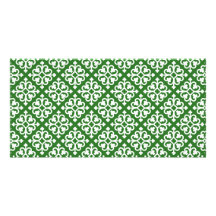 Damask pattern on Green Personalized Photo Card