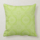 Damask Pattern Pillow - Lime and Green pillows