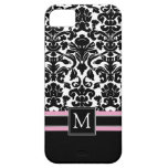Damask Pattern with Monogram iPhone 5 Covers