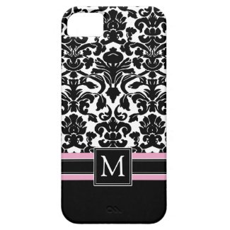 Damask Pattern with Monogram iPhone 5 Covers