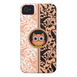 damask pattern with owl iPhone 4/4S case iPhone 4 Cover