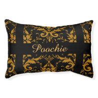 Damask personalized dog bed small dog bed