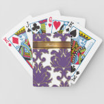 Damask Personalized Playing Cards playing cards