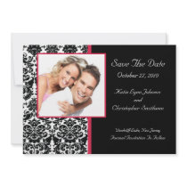 Damask Photo Save The Date Announcement