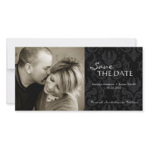 Damask Photo Save The Date Invitation photo cards by colourfuldesigns Damask Photo Save The Date Invitation photo cards