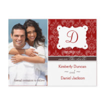 Damask Photo Save the Date Postcard by EverAfter Damask Photo Save the Date Postcard