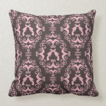 Damask pink black guns grunge western pistols chic pillows
