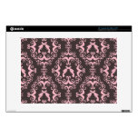 Damask pink black guns grunge western pistols chic decals for 13" laptops