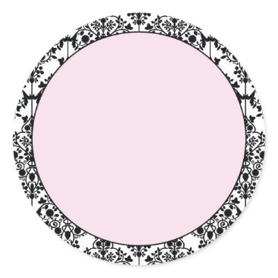 Damask Pink Sticker