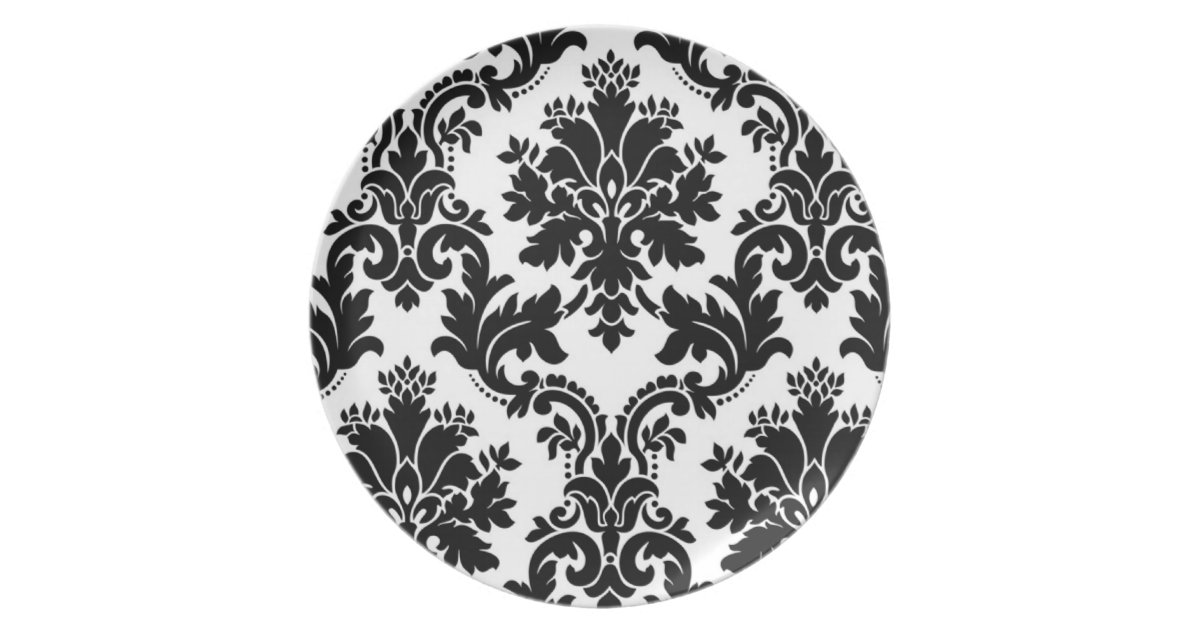 Damask Plate Zazzle