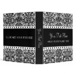Damask Polka Dot Vinyl Binders