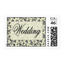 Damask print wedding postage postage