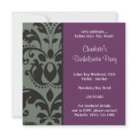 damask purple; bachelorette announcement