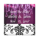 Damask  purple chandelier, Save The Da... magnets