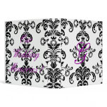 Damask purple initial Binder