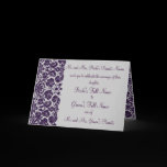 Damask Purple Wedding Invitation
