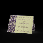 Damask Purple Wedding Invitation